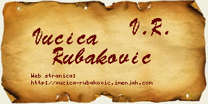 Vučica Rubaković vizit kartica